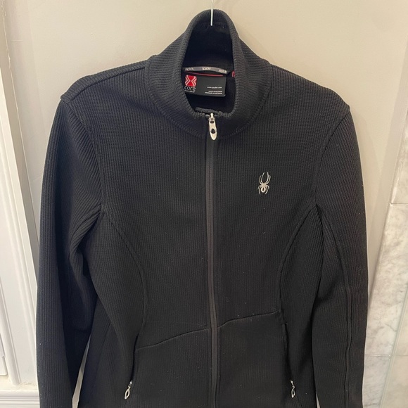 Spyder warm full zip ladies large base layer jacket w pockets - Picture 1 of 3